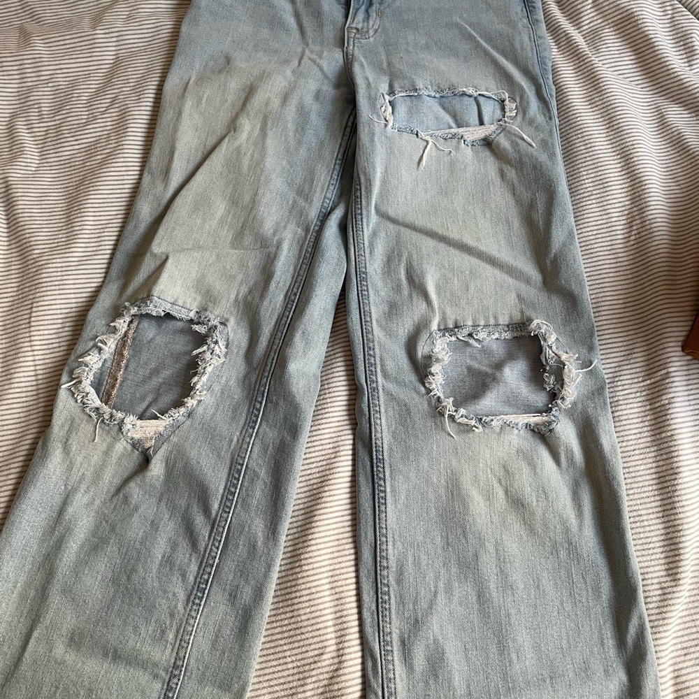 Abercrombie Kids High-Rise Wide Leg Jeans